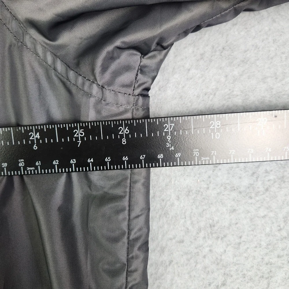 Claiborne Jacket Mens XL Gray Fully Lined Classic Collared Snap Front Inside Zip
